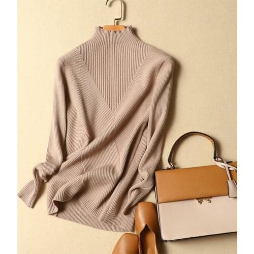 Autumn Winter Sweater Women 2019 High Elastic Solid Turtleneck Sweaters Pullovers Ladies Sexy Tight Bottoming Knitted Pullover