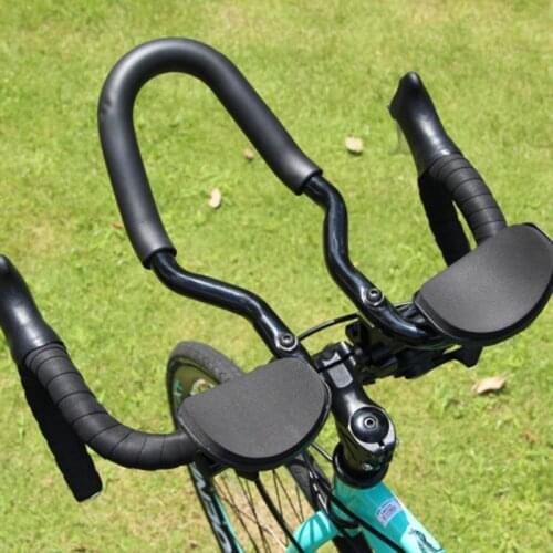 1Pcs Black Bicycle Front Rest Handlebar Road Mountain Bike Bicycle Aluminium Arm Relaxation Handlebar Rest