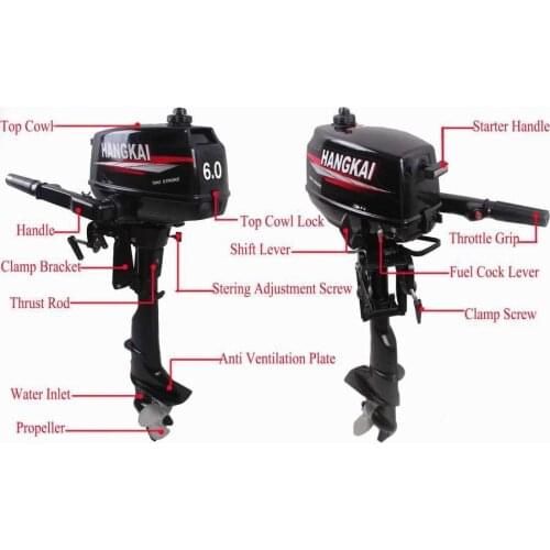 Factory Price Promotion Hot Brand New Hangkai Outboard Engine 6HP 2 Stroke Marine Outboard Motors