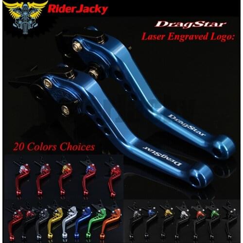 RiderJacky CNC Adjustable 14.7cm Short Brake Clutch Levers For Yamaha XVS1100 DRAGSTAR 1999-2004(DO NOT fit classic type) 2003