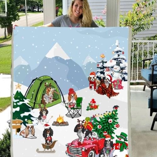 Christmas Soft Throw Gift Winter Premium Sherpa Fleece Blanket