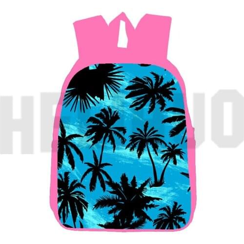 3D Print Hawaii Backpacks for School Teenagers Girls 12/16 Inch Hawaii Schoolbags Anime Hawaii Style Pink Bags Travel Backpack
