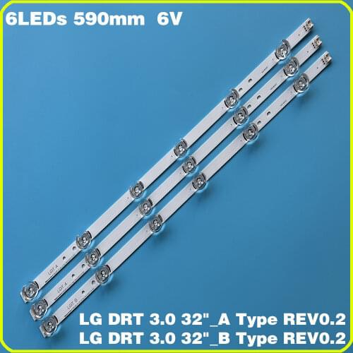 3 x LED backlight Strip for LG 32"TV innotek drt 3.0 32 LGIT drt3.0 WOOREE A/B UOT 32LB5610 32LB552B lg32lf560 32LF5610 32mb27vq