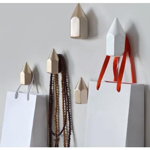 Creative Resin Pencil Model Door Hooks Wall Hanging Decor Hook Household Coat Storage Rack Hooks Hanger Ornaments
