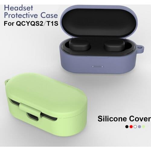Protective Case for Samung QCY T1S Silicone Case for QCY QS2 Wirless Bluetooth Case for Galaxy QCY T1S QS2 Shockproof Coque Capa