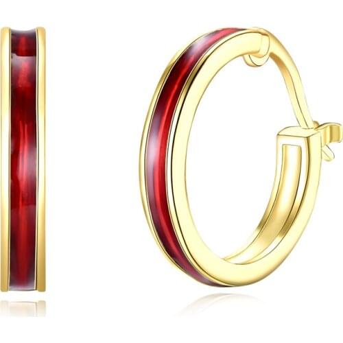 ZEMIOR Round Hoop Earrings For Women Beautiful Gold Color Luxurious Earring Anniversary Female Fashion Jewelry Gift New Listing