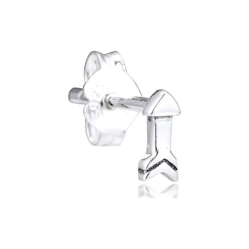 Single Earring 100% 925 Sterling Silver Jewelry My Arrow Stud Earring for Women Men Gift free shipping SE001