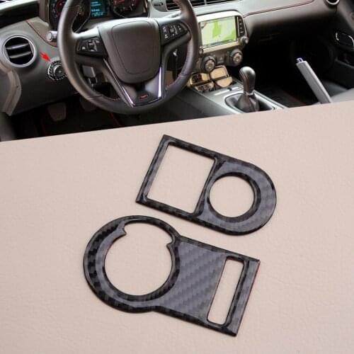 1 Set Carbon Fiber LHD Car Black Headlight Switch Button Cover Trim Decor Fit for Chevrolet Camaro 2010 2011 2012 2013 2014 2015