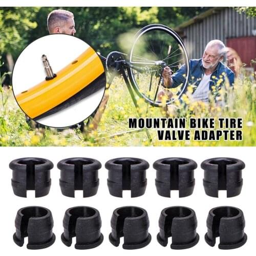 10PCS Mountain Bike American Valve Adapter Valve Conversion Set Inner Tube Adapters Rubber Plug Conversion Set Bicycle Parts