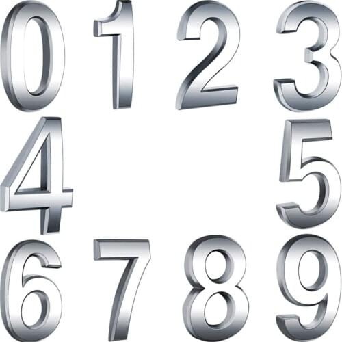 10 Pieces Self-Adhesive Door House Numbers Mailbox Numbers Street Address Numbers for Residence and Mailbox Signs, 0 to 9