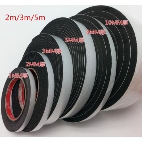 2 3 5M Adhesive Foam Draught Excluder Seal Door Window gap insulation rubber tape sealing strip width10mm/15mm/20mm / 30mm/50mm