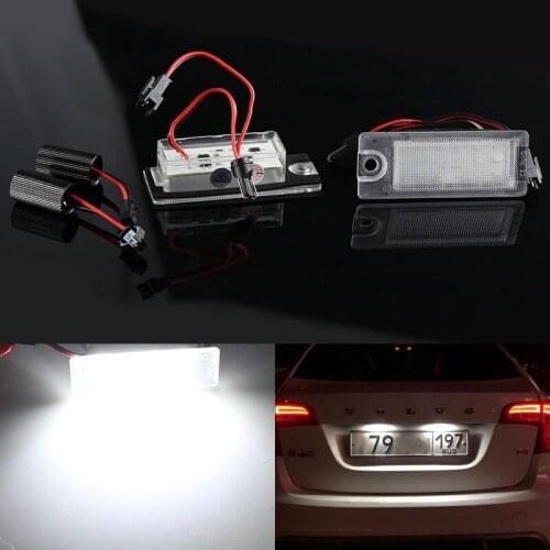 2pcs canbus Error Free LED White Number License Plate Light For Volvo S80 1999-2006 V70 XC70 S60 XC90