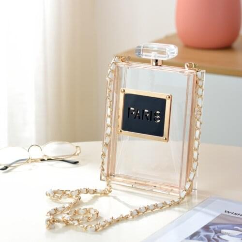 2016 Bolsa Feminina Bolsos Seckill Europe Transparent Perfume Bottle Package Yanbao High-grade Catwalk Hand Bao Daifa Banquet