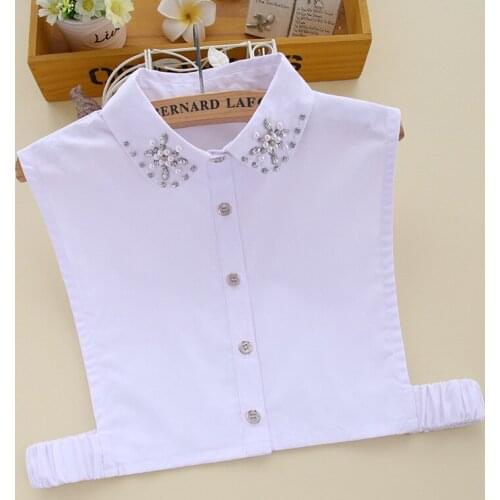 2020 White Fake Collars for Women Clothese Detachable Collar Removable Half Shirt Tops Faux Col Sweater False Collars Decor