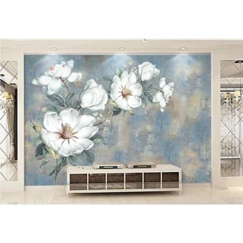 3d wall murals wallpaper Retro oil painting flower oil painting background European style wall abstract oil painting