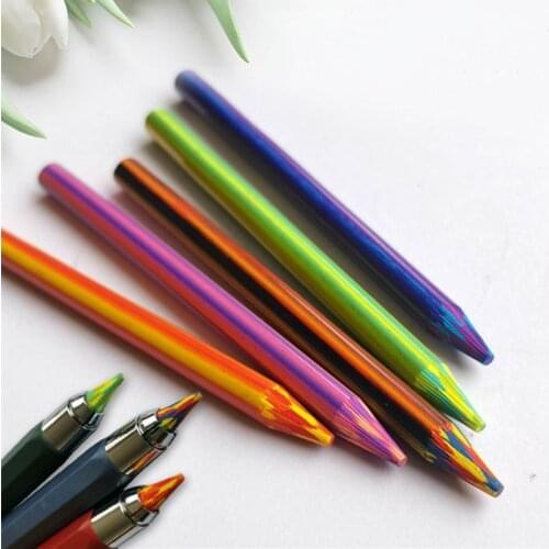 5PCS 5.6mmX90mm Rainbow Pencil Lead Automatic Pen Refill Art Sketch Drawing Color Lead School Office Supplies
