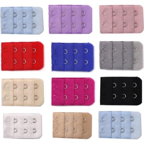5Pcs Bra Extension Lingerie Strap Extender 3 Row 2 Hooks Adjustable Women Girl Bra Back Clasp Underwear Extended Bra Accessories