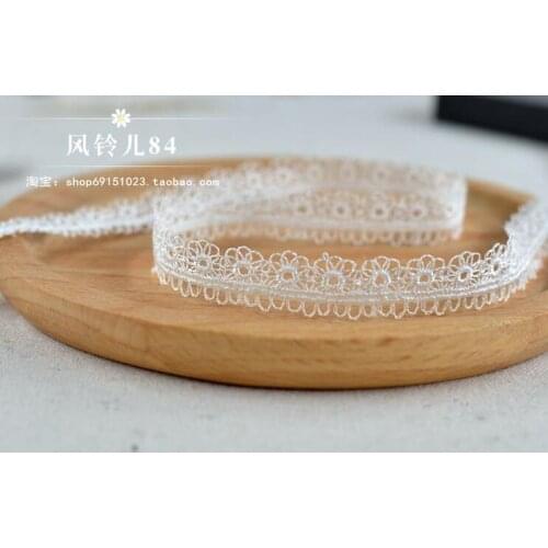 5 Yards White Black Lace Trimmings Daisy Venice Lace Trim for Garment Curtain Decoration Flower Polyester Fabric Lace Craft