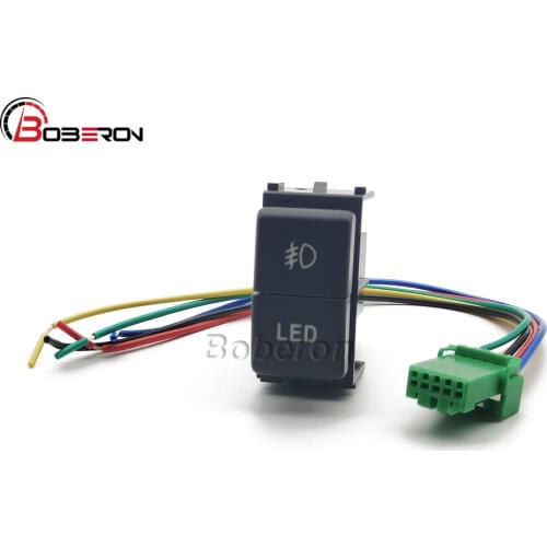 Dual Switch Car Radar Parking Sensor Switch Fan Button With Connection Wire for Nissan Patrol Y61 Y62