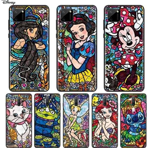 Silicone Cover Disney Mosaic Stitch Princess For OPPO A5 A9 A7 A11X A1K A12 A12E A31 A32 A53 A53S A72 A73 A93 AX7 Pro Phone Case