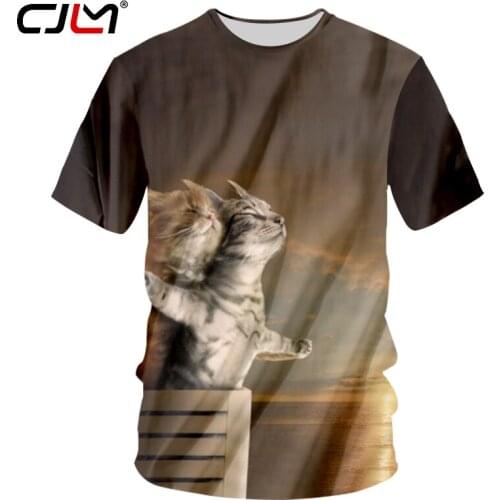 CJLM New Tops Designed 3d Vest Print Titanic Cats Lovers TankTop Summer Cool Crewneck Short Sleeve Vest Dropship