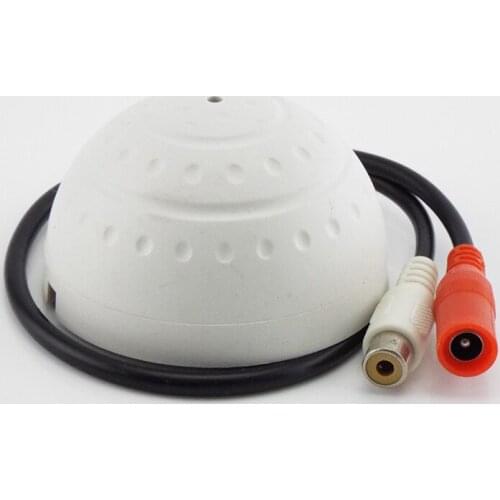 DC 9V-12V RCA Female Audio Monitoring MIC Sound Pickup Microphone for CCTV Camera Surveillance Security IP Camera Voice Monitor