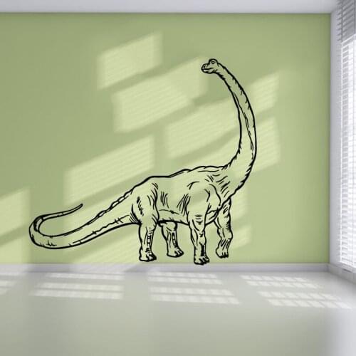 Brachiosaurus Dinosaur Nesury Decor Long Neck Animal Wall Sticker Kids Room Bedroom Jurassic Park Dino Dinosaur Wall Decal D1681