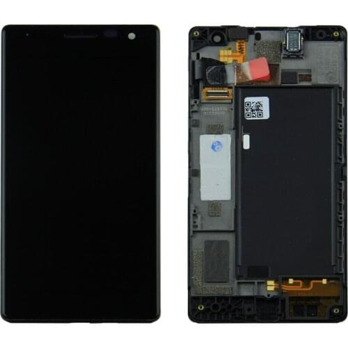 For Nokia Lumia 730 LCD Display Screen Touch Digitizer Assembly Replacement With Frame 100% tested