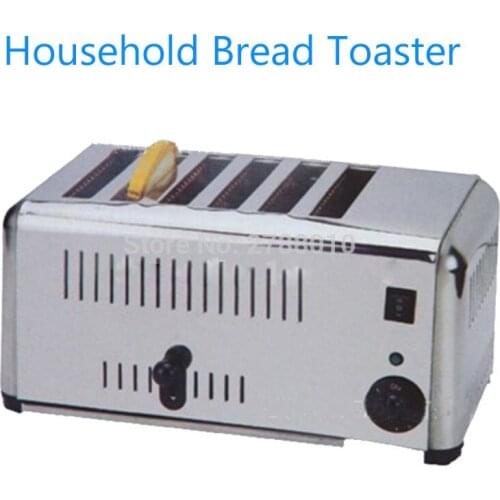 Household Bread Toaster Automatic Bread Machine 6 Slice Stainless Steel Bread Toasting Machine EST-6