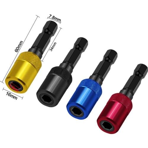 1/4Inch Quick Hex Release Magnetic Drill Screw Hex Shank Screw Bit Holder Handle 60mm Screwdriver Extention Rod Holder Hilti