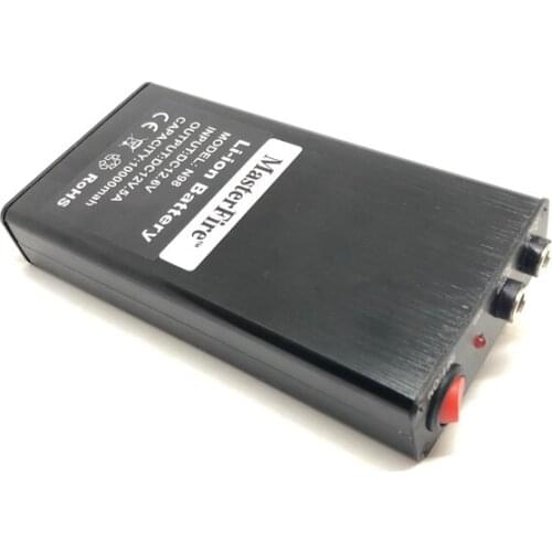 MasterFire 10set/lot aluminium case 6500Mah dual output 12V 5A 2 outputs jack DC 12V li-ion battery CCTV CAM batteries pack