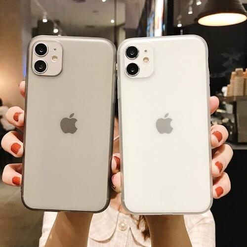 Matte TPU Case For iPhone 11 Pro Max X XR XS 8 Plus 7 6 6S SE 2 2020 SE2 Silicone Clear Transparent Soft Cover Phone Accessories