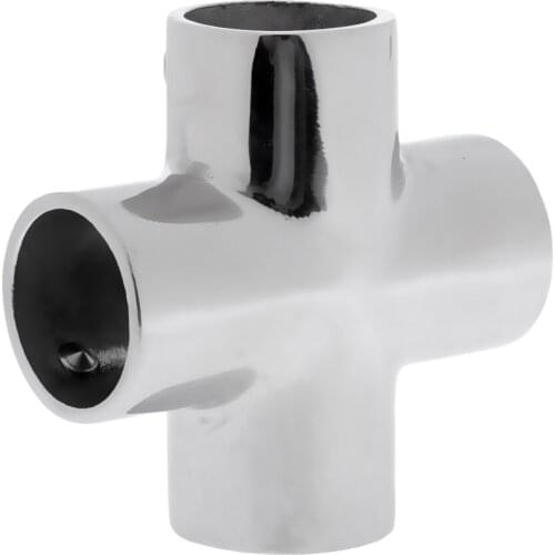 Marine Boat Hand Rail Fitting 4 Way 90 Degree 7/8" Pipe Connector Replacement