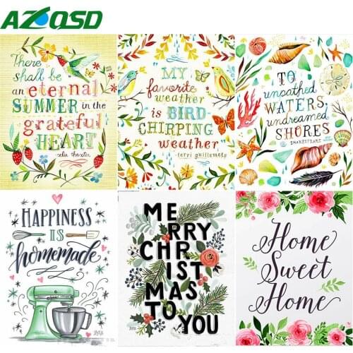 AZQSD 5D Diamond Painting Kit Text Picture Of Rhinestones Diamond Embroidery Cartoon Mosaic Decor For Home Handmade Gift
