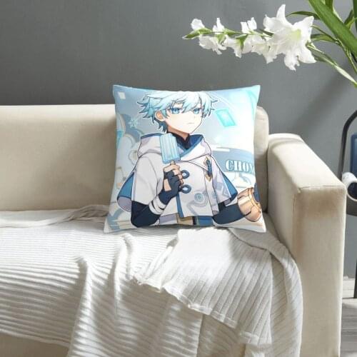 Genshin pillowcase printed cushion cover sofa waist pillow pillow cover