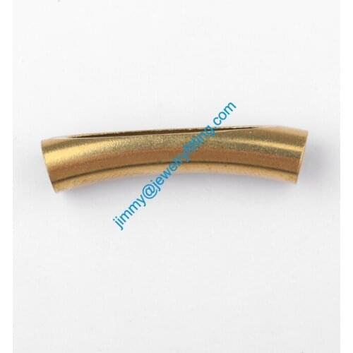 2013 New Jewelry findings Raw Brass opened Bent Tubing tube spacer tube beads for bracelet 7*32mm