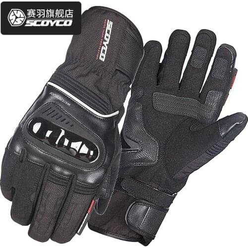2019 New Autumn winter warm Cross-country motorcycle Riding glove SCOYCO locomotive racing Knight anti fall glove TPU Shell