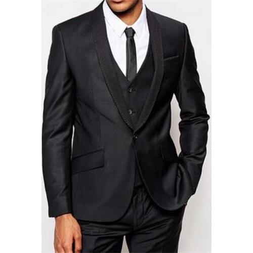 New Classic Men’s Suit Smolking Noivo Terno Slim Fit Easculino Evening Suits For Men Black Wedding Tailor Groom Tuxedos