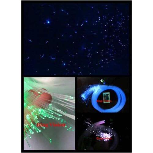 PMMA fiber optic star ceiling kit lighting,LED RGB light source,200 strands 0.75mm fiber ,2 meters long 24key remote
