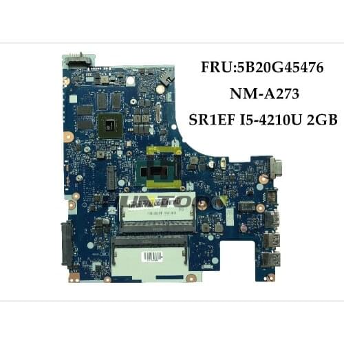 Genuine high quality FRU:5B20G45476 for Lenovo Z50-70 Laptop Motherboard ACLUA/ACLUB NM-A273 SR1EF I5-4210U DDR3L 2GB Tested