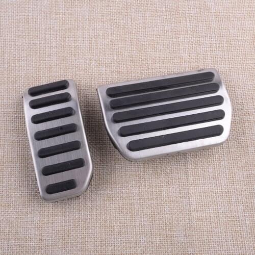 Front Automatic NO DRILL Steel Gas Brake Pedal Cover Fit for Volvo S60 V60 XC60 S80 2012 2013 2014 2015 2016 2017