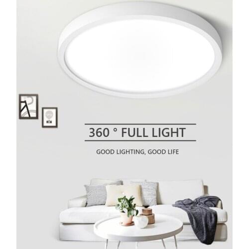 Ultra Thin LED Ceiling Light Round/Square 18/24/36/38W Cold Warm White Modern for lighting Living kitchen Room Surface Mounted