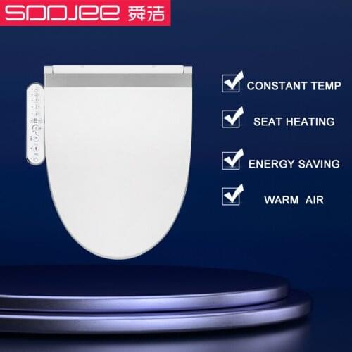 ZJ-BG8385 Soojee factory supply Smart toilet seat Electric Bidet cover heat double nozzle cleaning with warm air