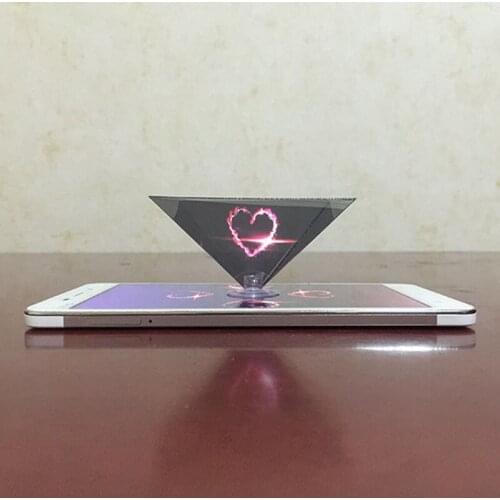3D Hologram Pyramid Display Projector Video Stand Universal For Smart Mobile Phone SUB Sale