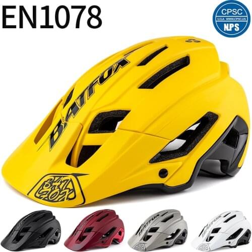 BATFOX Bicycle Helmet Overall Molded Ultralight Cycling Helmet Mountain Road Bike Helmet BAT FOX DH AM Casco Ciclismo Bicicleta