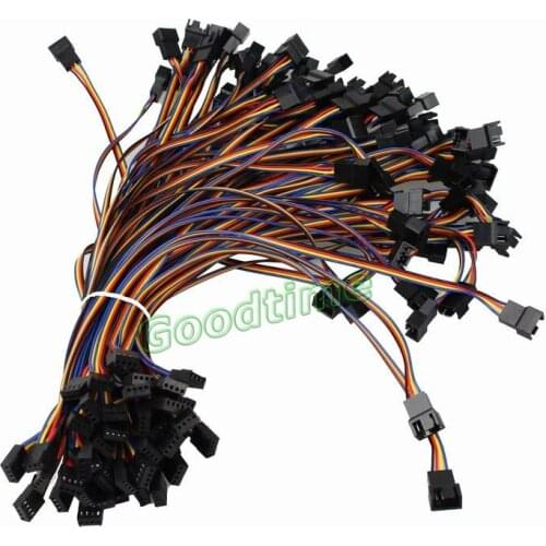 50 pcs PC Cooling Fan 4 Pin to 2x 4pin/3pin PWM Y-Splitter Adapter Convert Connector Extension Cable 300mm 11.81"