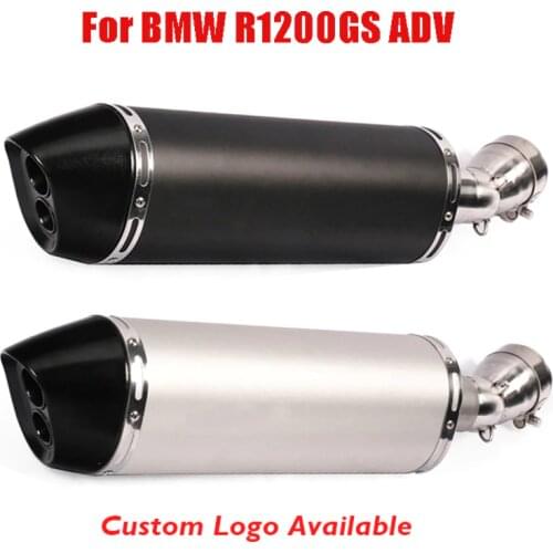 Slip on Motorcycle Exhaust System Muffler Tip Silencer Link Pipe for BMW R1200GS ADV 2013 2014 2015 2016 2017 2018 2019