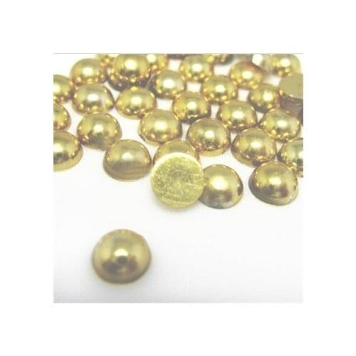 1.5-8mm Golden half round flatback ABS pearl beads for diy scrapbooking,HR018
