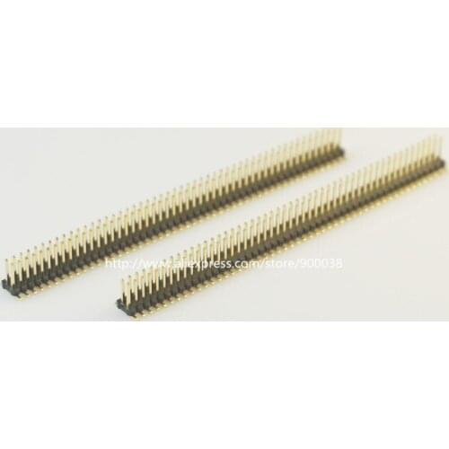 10 pcs 2x50 P 100 Pin 1.27 mm Male Header Dual row Straight PCB SMT male Pin Headers Rohs Lead free