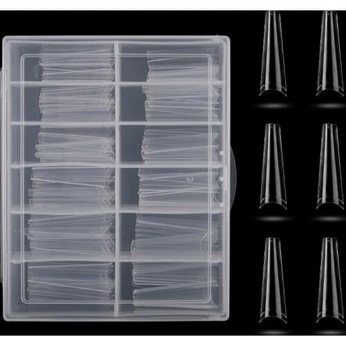 120pcs Long Coffin Ballerina Fake Nails Tips False Artificial Nail Art Fingernail DIY Practice